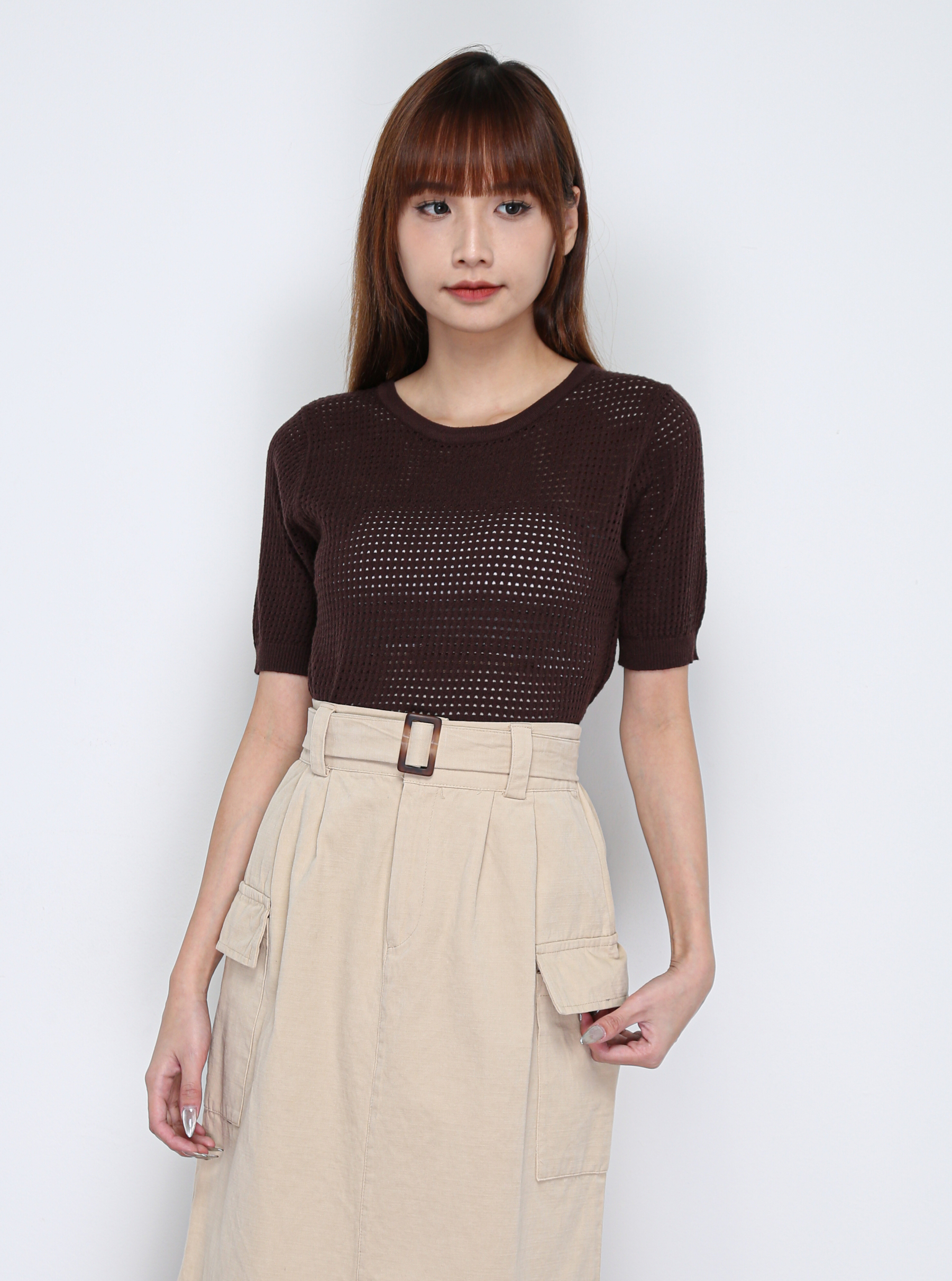 Knitted Eyelet Top 15200