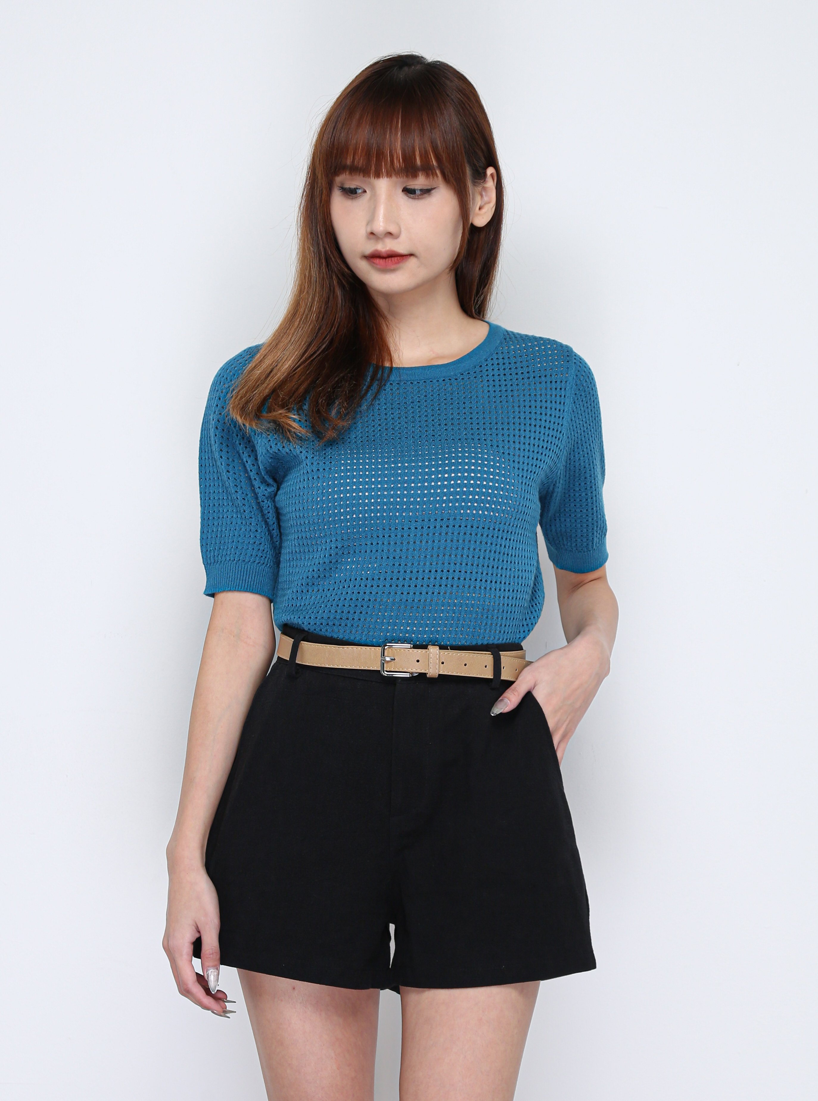 Knitted Eyelet Top 15200