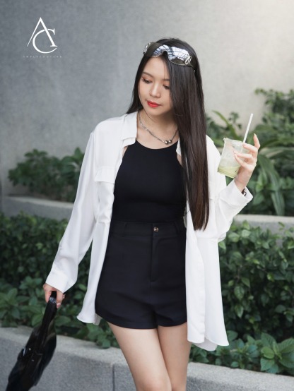 High Waist Side Pocket Short Pants 29267