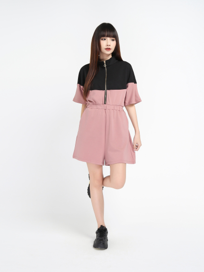 Front Zip Sport Wear Jumpsuit 15773