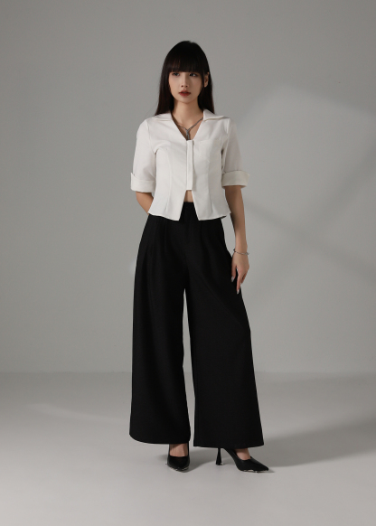 High Waist Wide Leg Long Pants DJ111