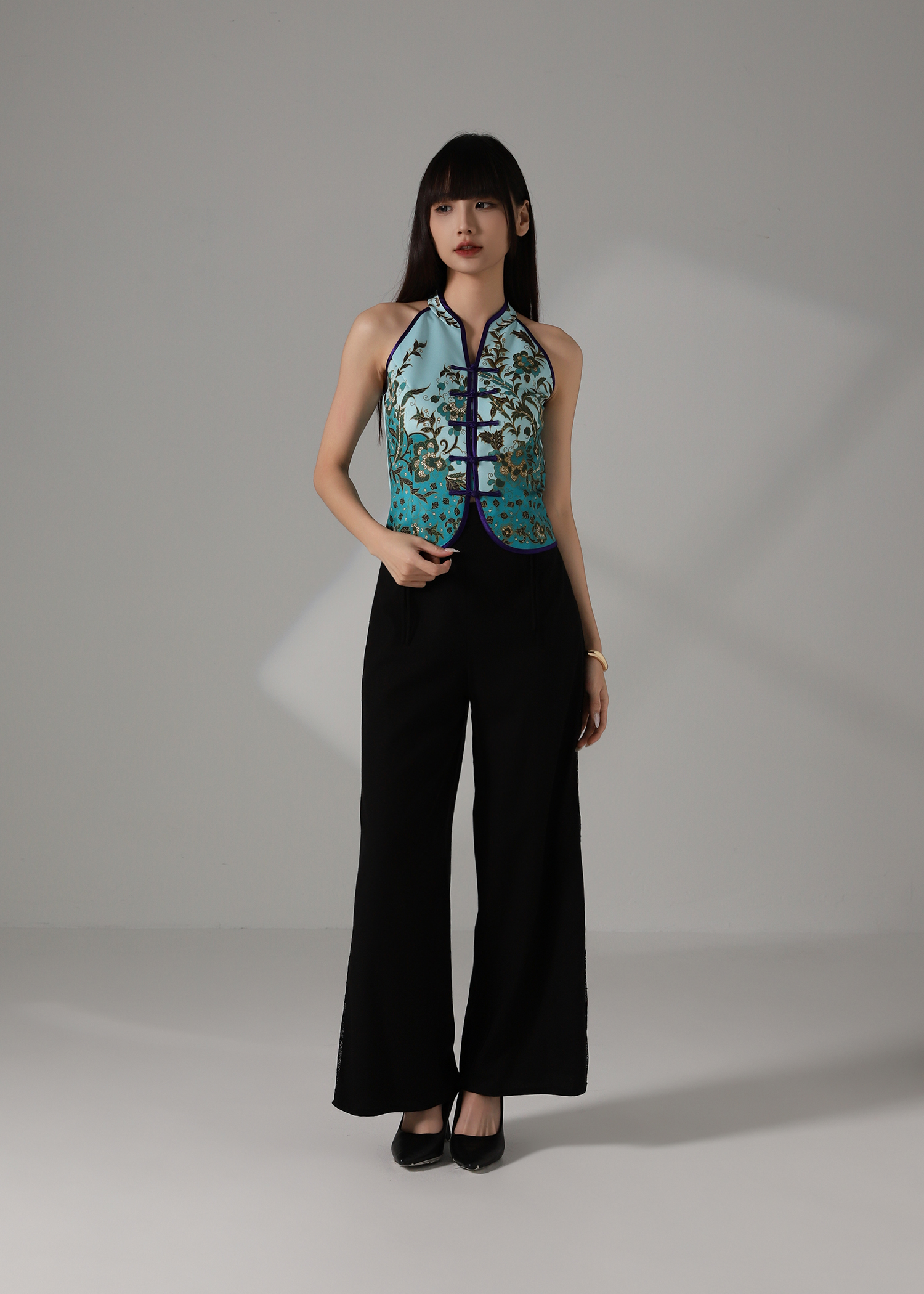 Halter Vintage Style Top AC866