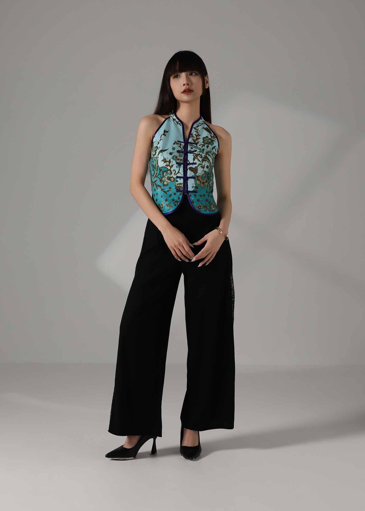 Halter Vintage Style Top AC866