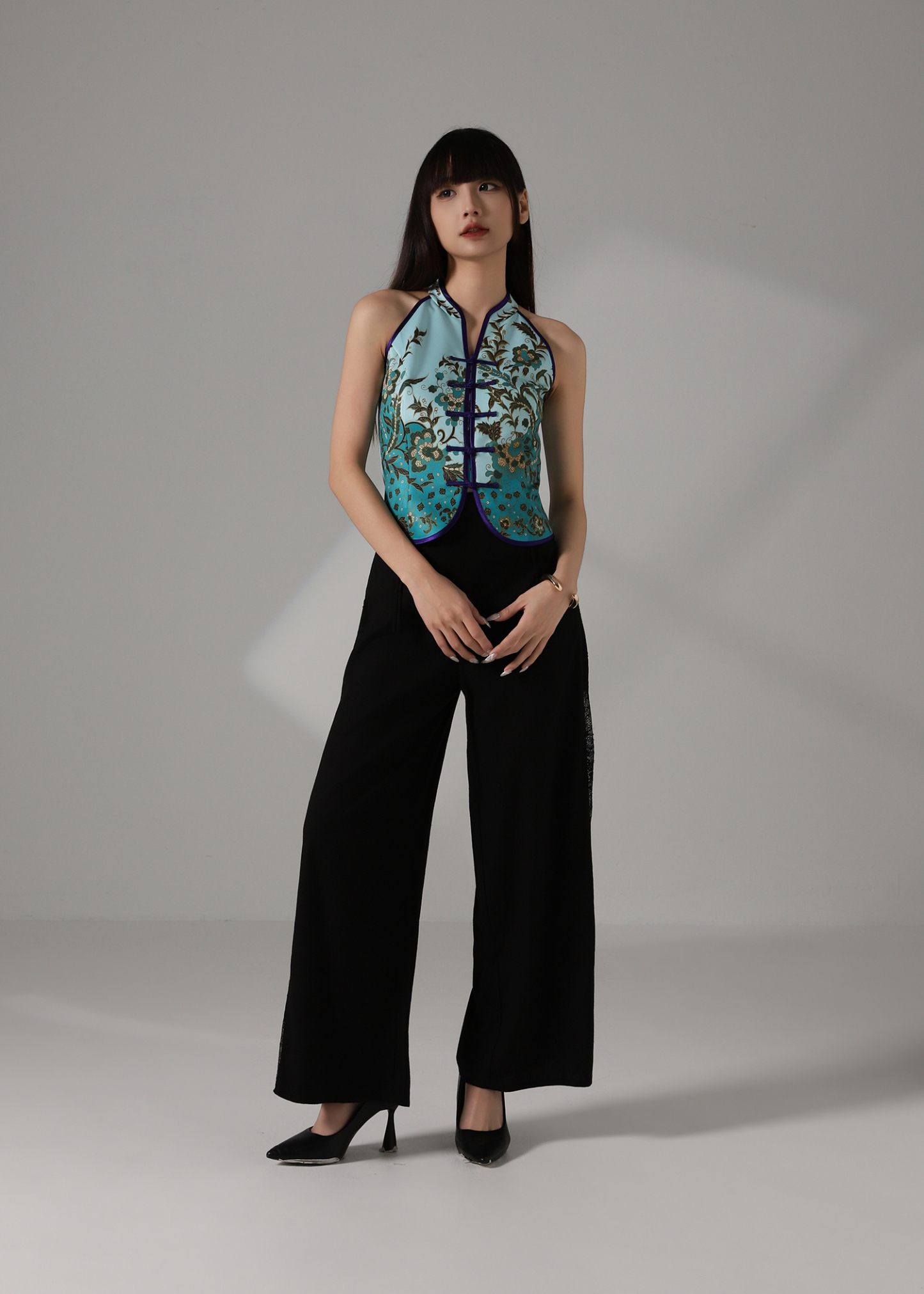 Halter Vintage Style Top AC866