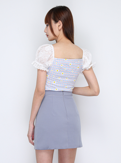 Front Button Skirt 13190