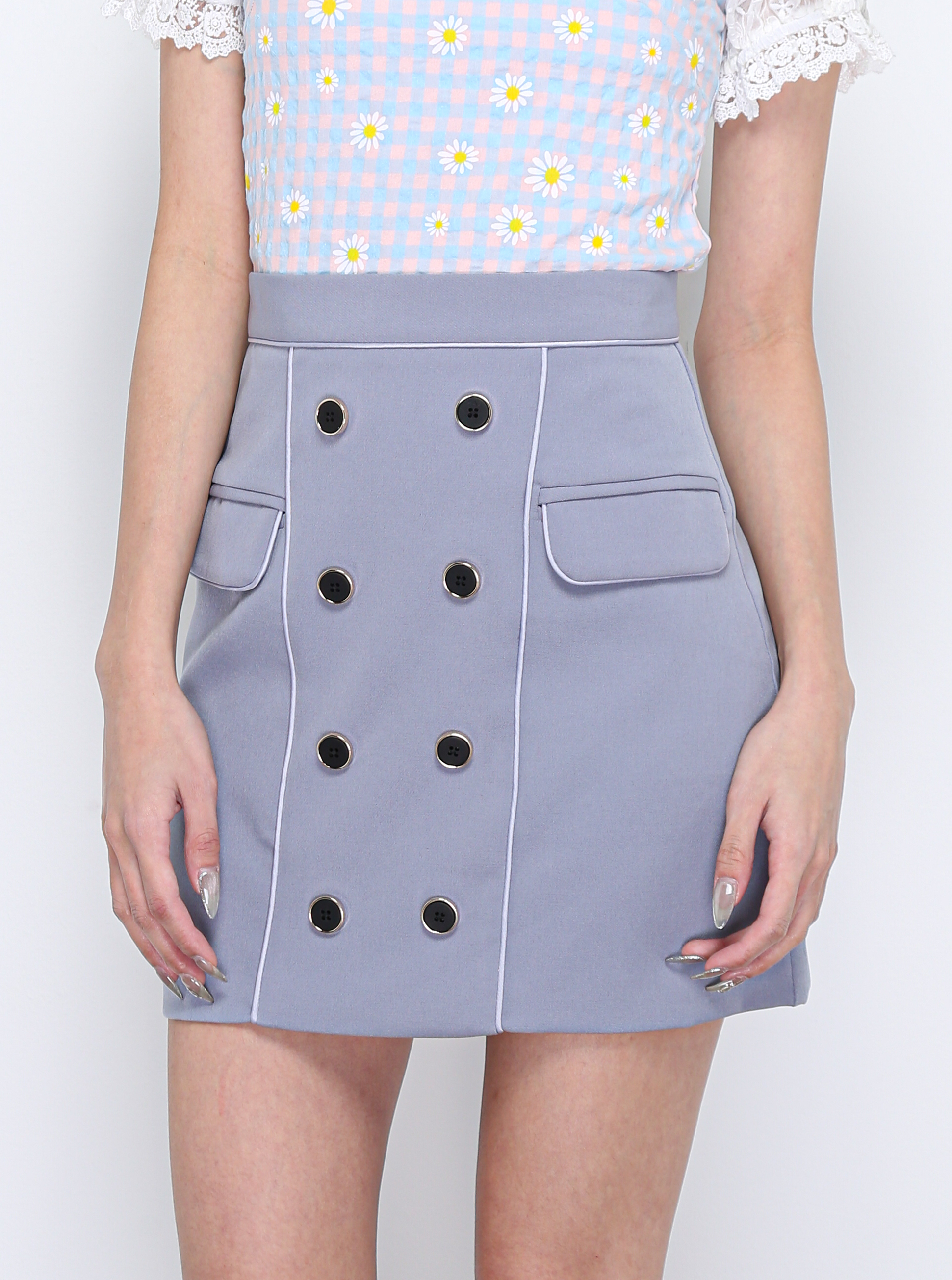 Front Button Skirt 13190