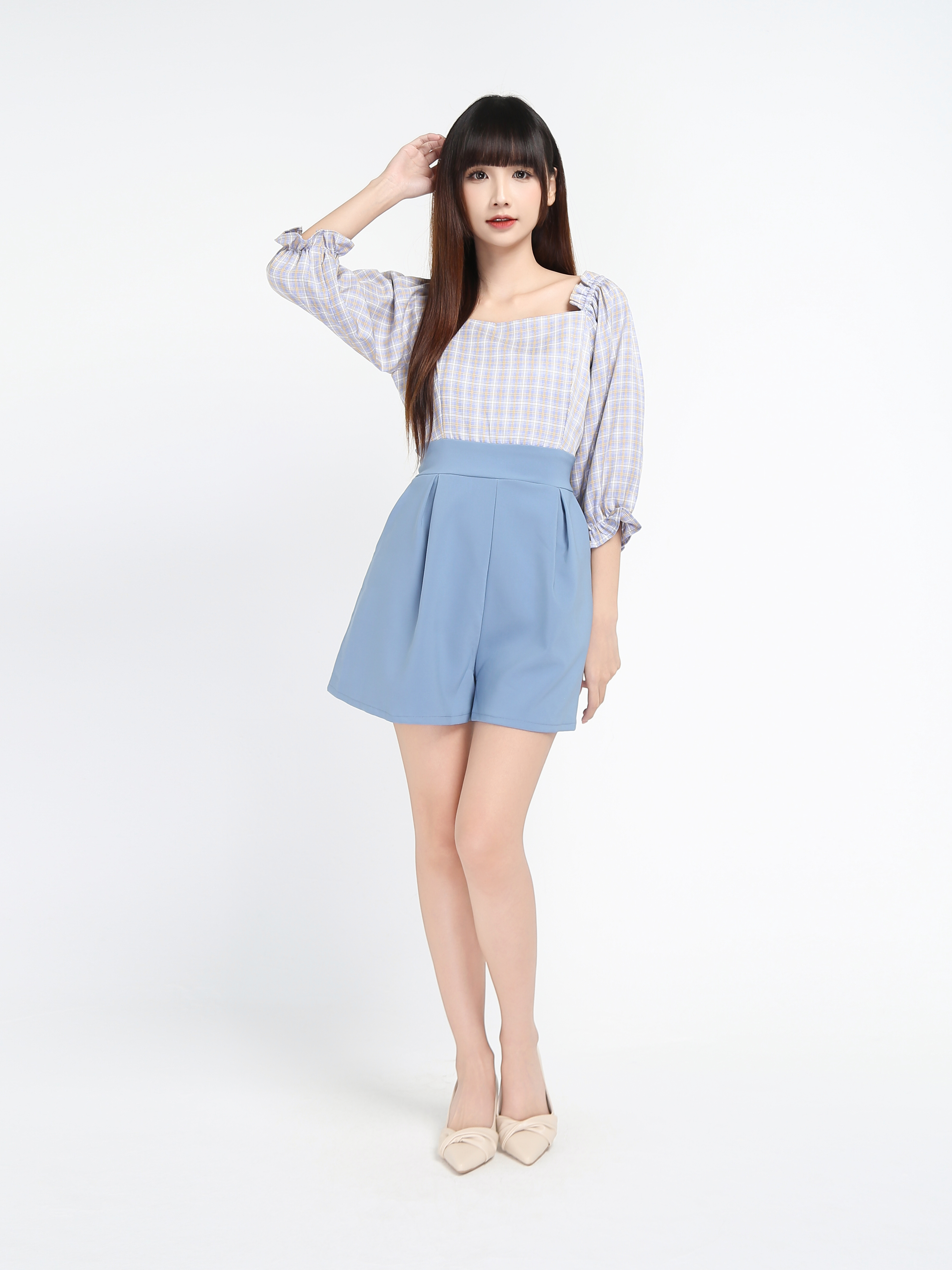 Off Shoulder Pliad Jumpsuit 17404