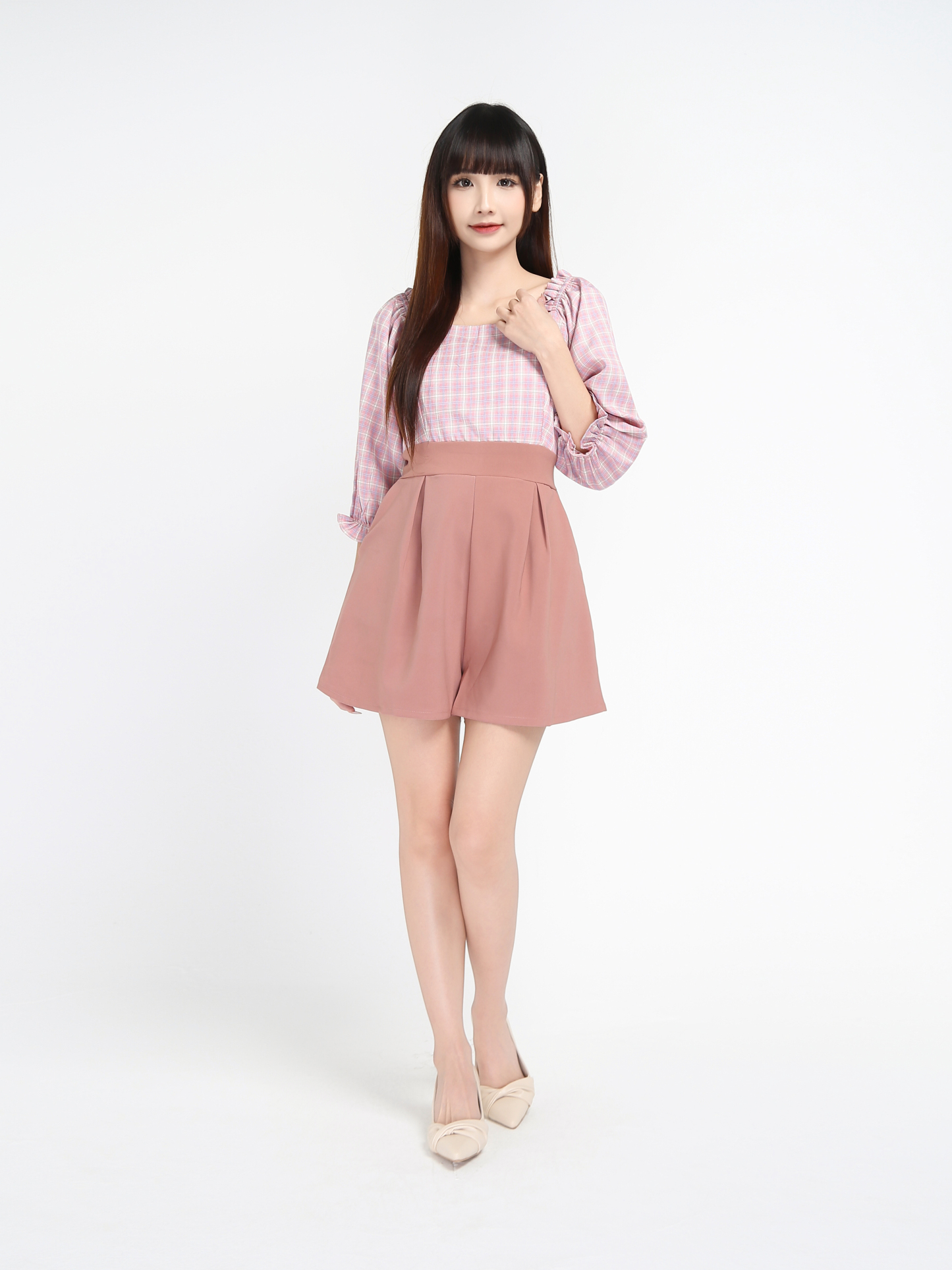 Off Shoulder Pliad Jumpsuit 17404