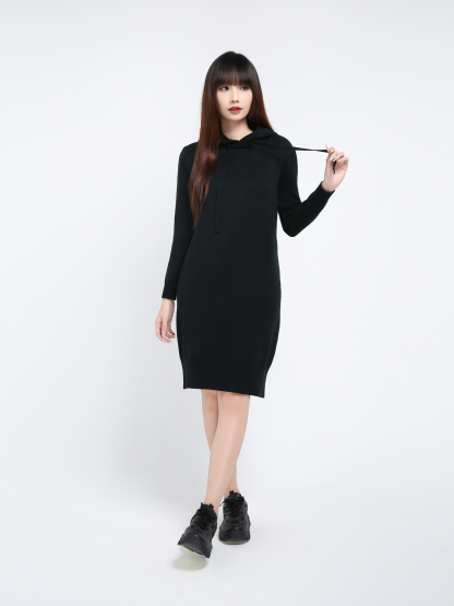 Knitted Hoodie Dress 17436