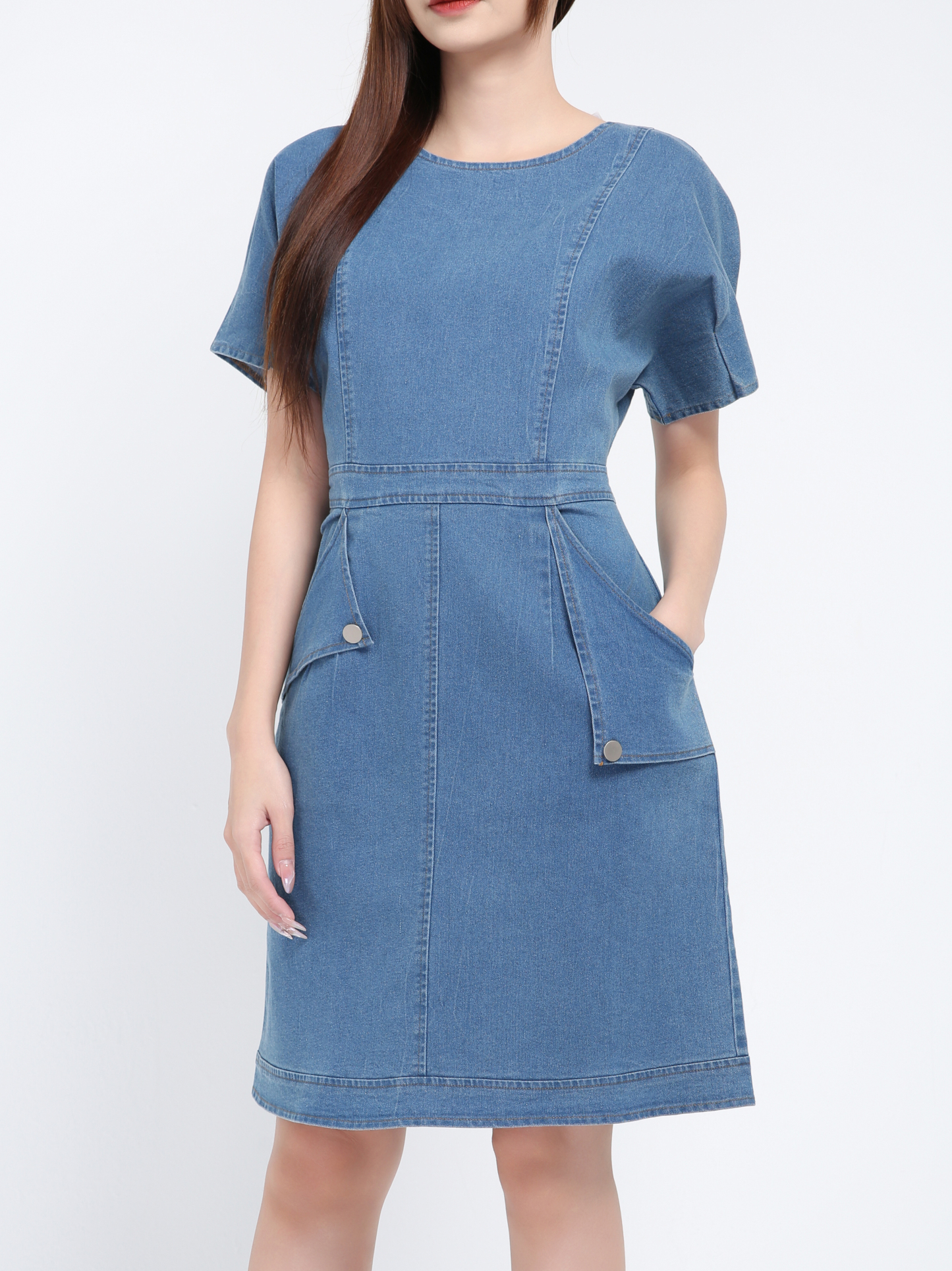 Denim Side Pocket Dress 17443