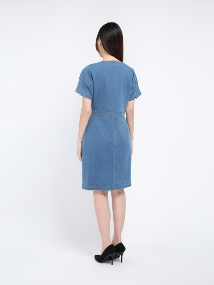 Denim Side Pocket Dress 17443