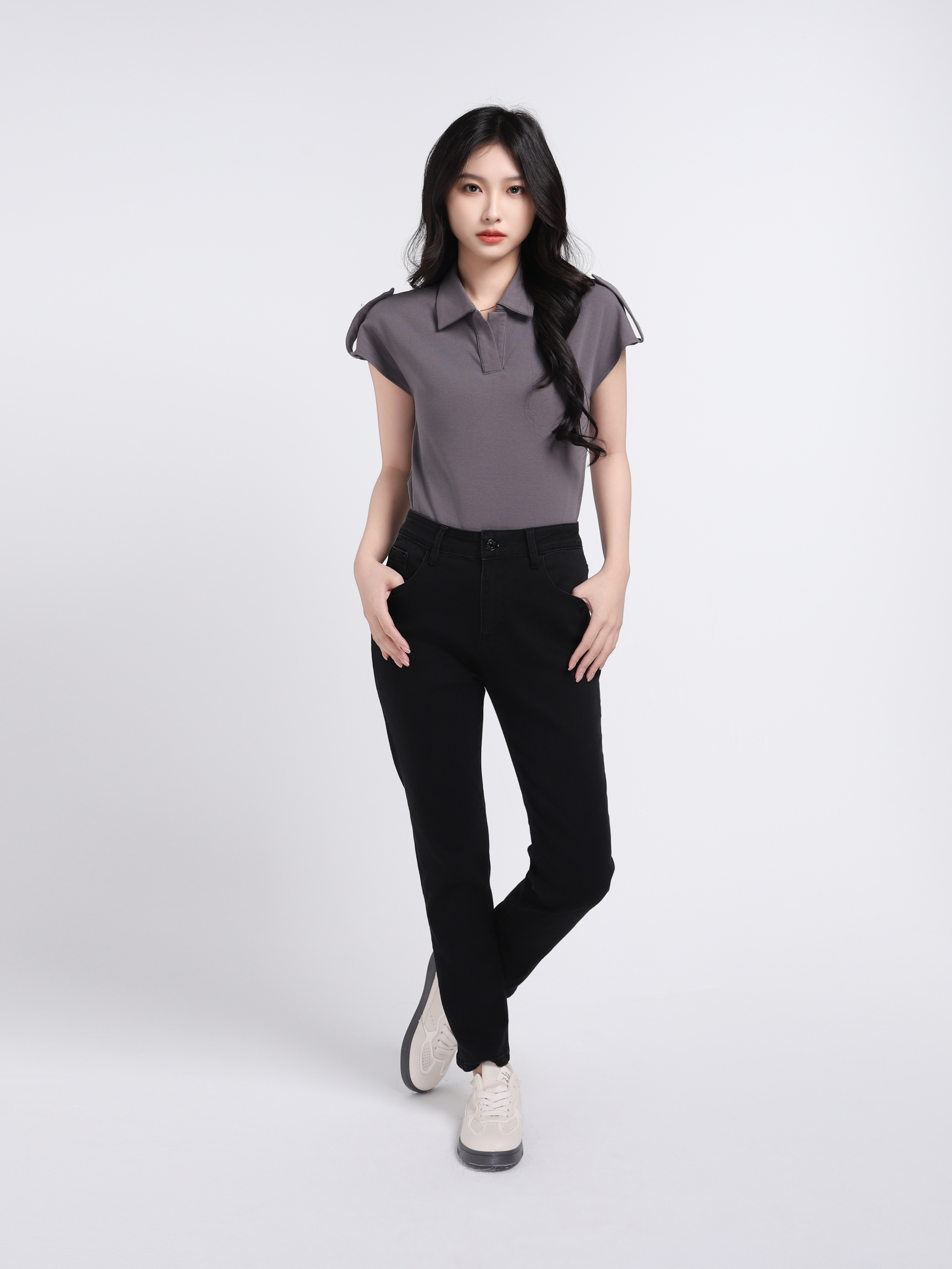 Basic Plain Long Pants 17474