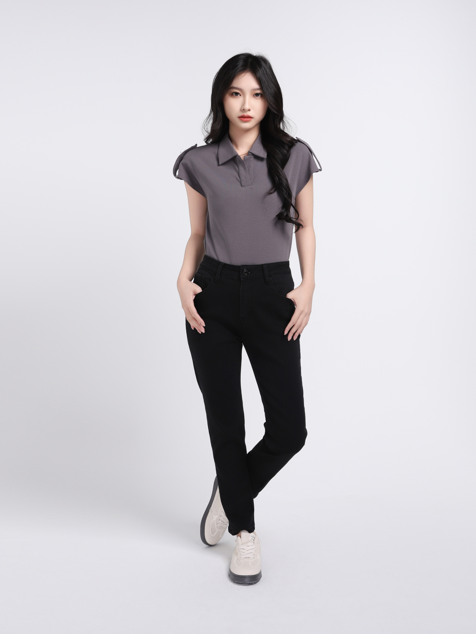 Basic Plain Long Pants 17474