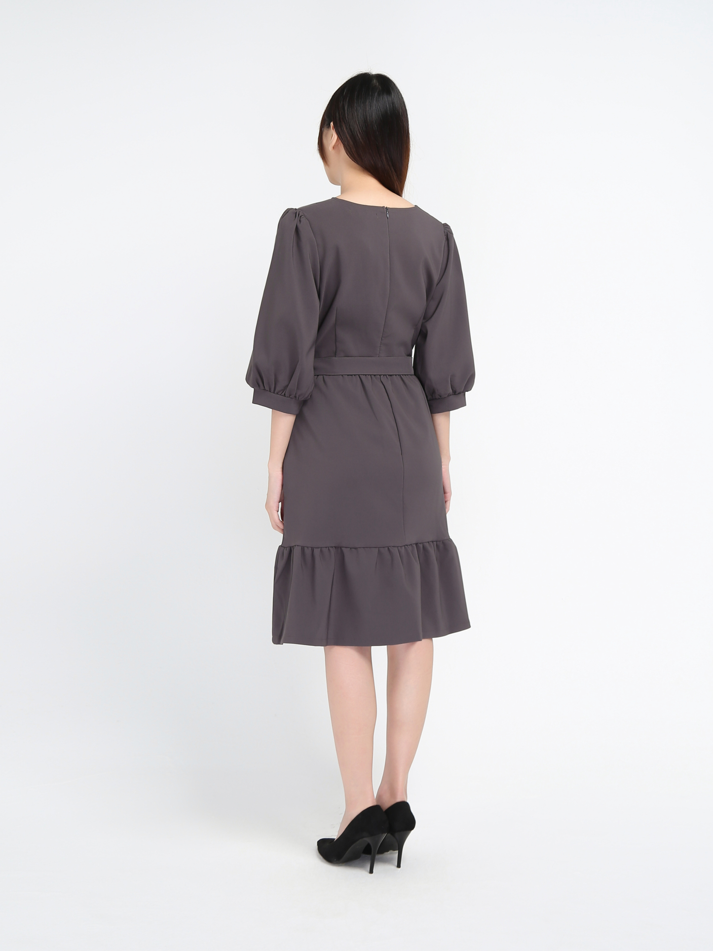 Bottom Ruffles With Belt Dress 17515