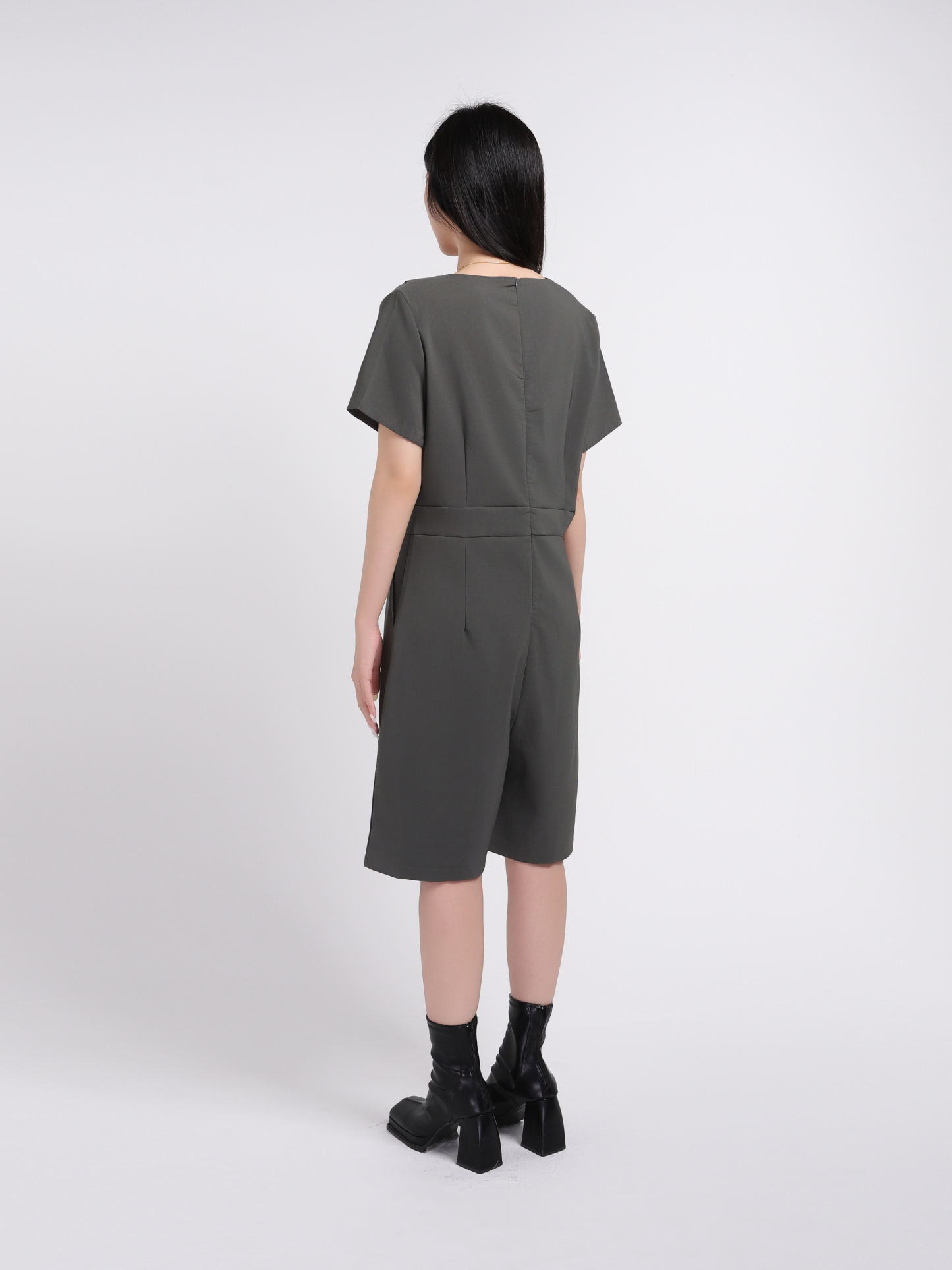 Collar With Side Button Jumpsuit 17520