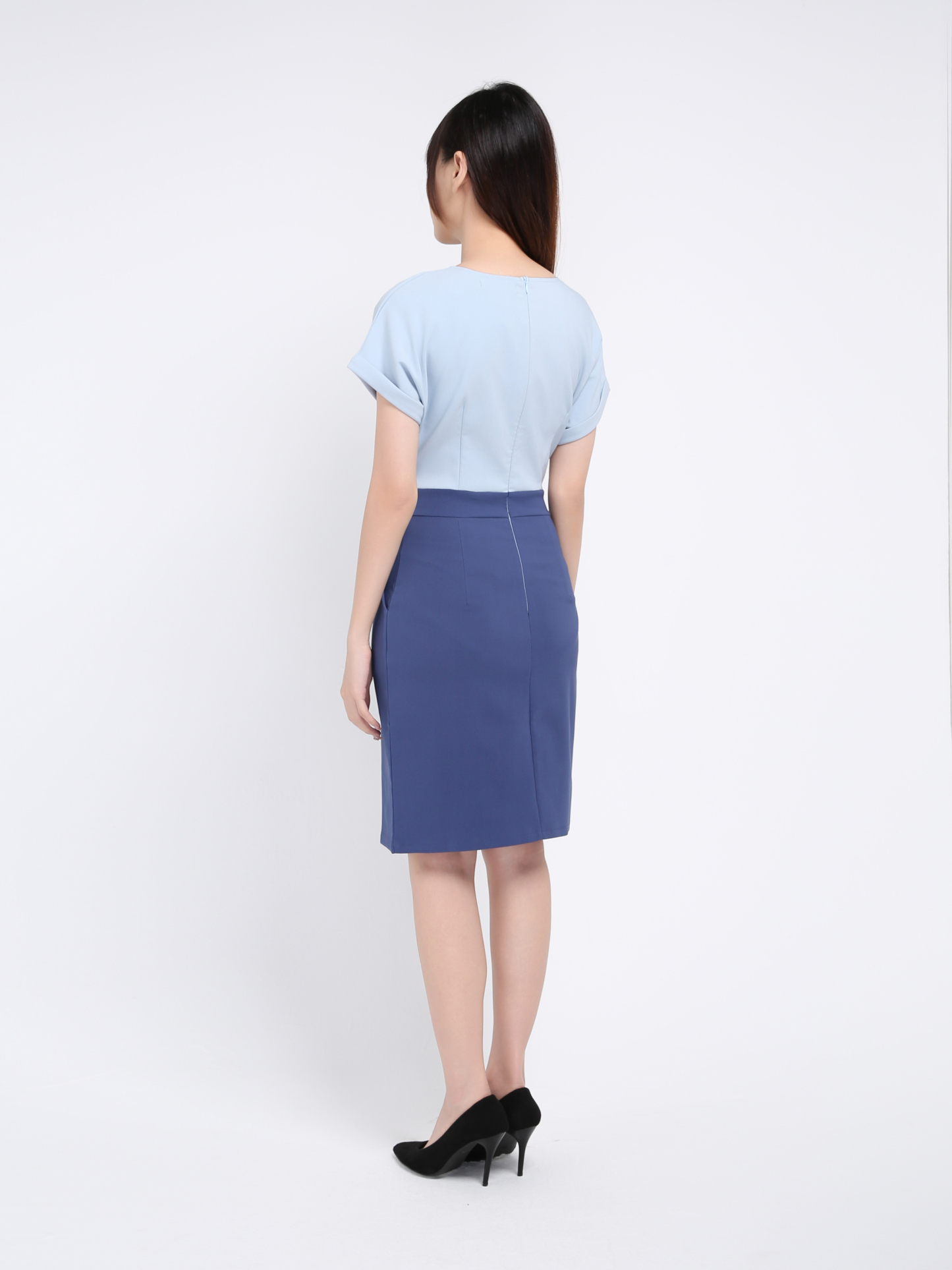 Two Tone Dolman Sleeve Dress 17530