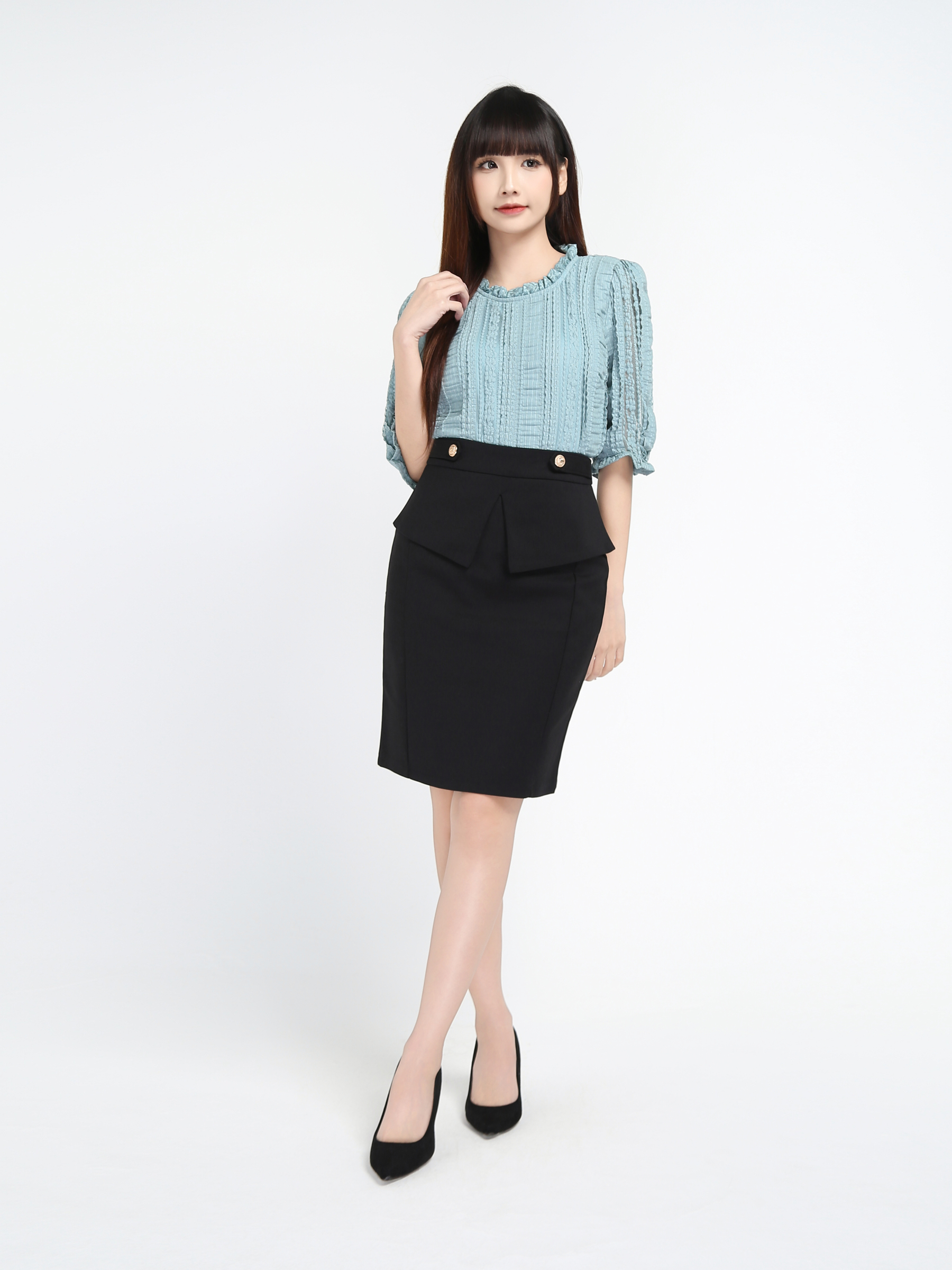 Stripe Lace Top 17598