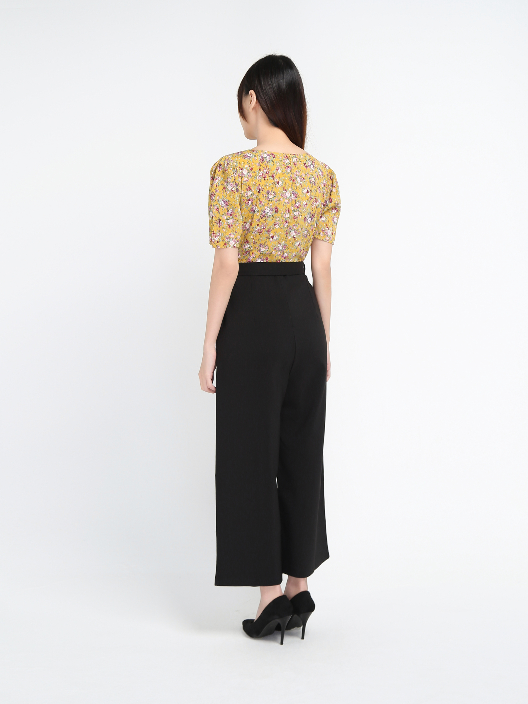 Two Tone Floral Jumpsuit 17661
