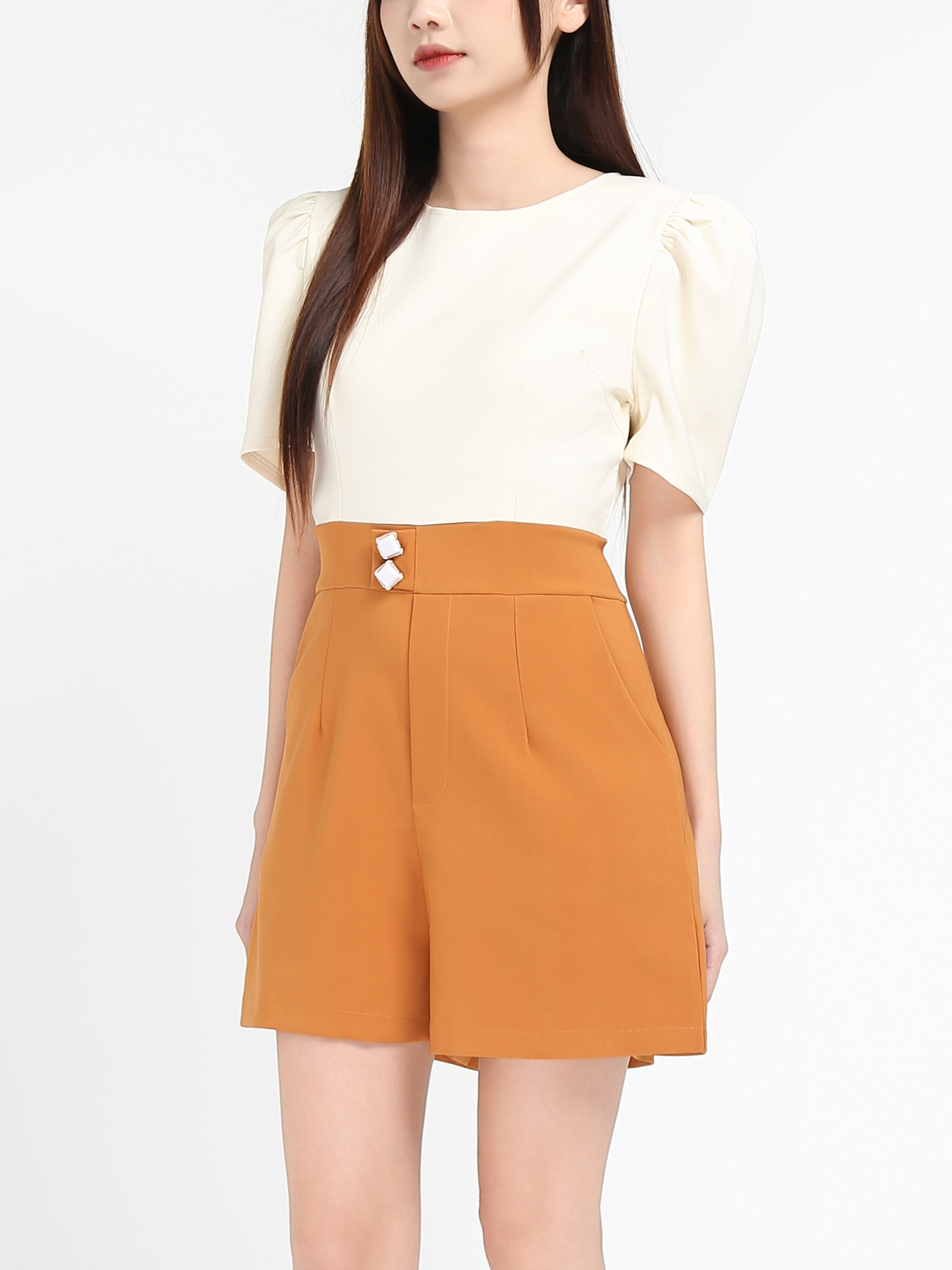 Two Tone Basic Jumpsuit 17665