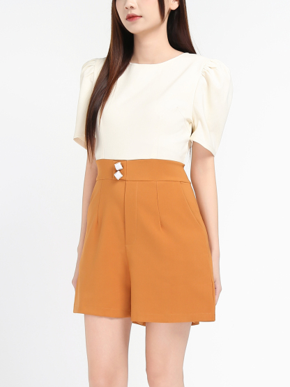 Two Tone Basic Jumpsuit 17665