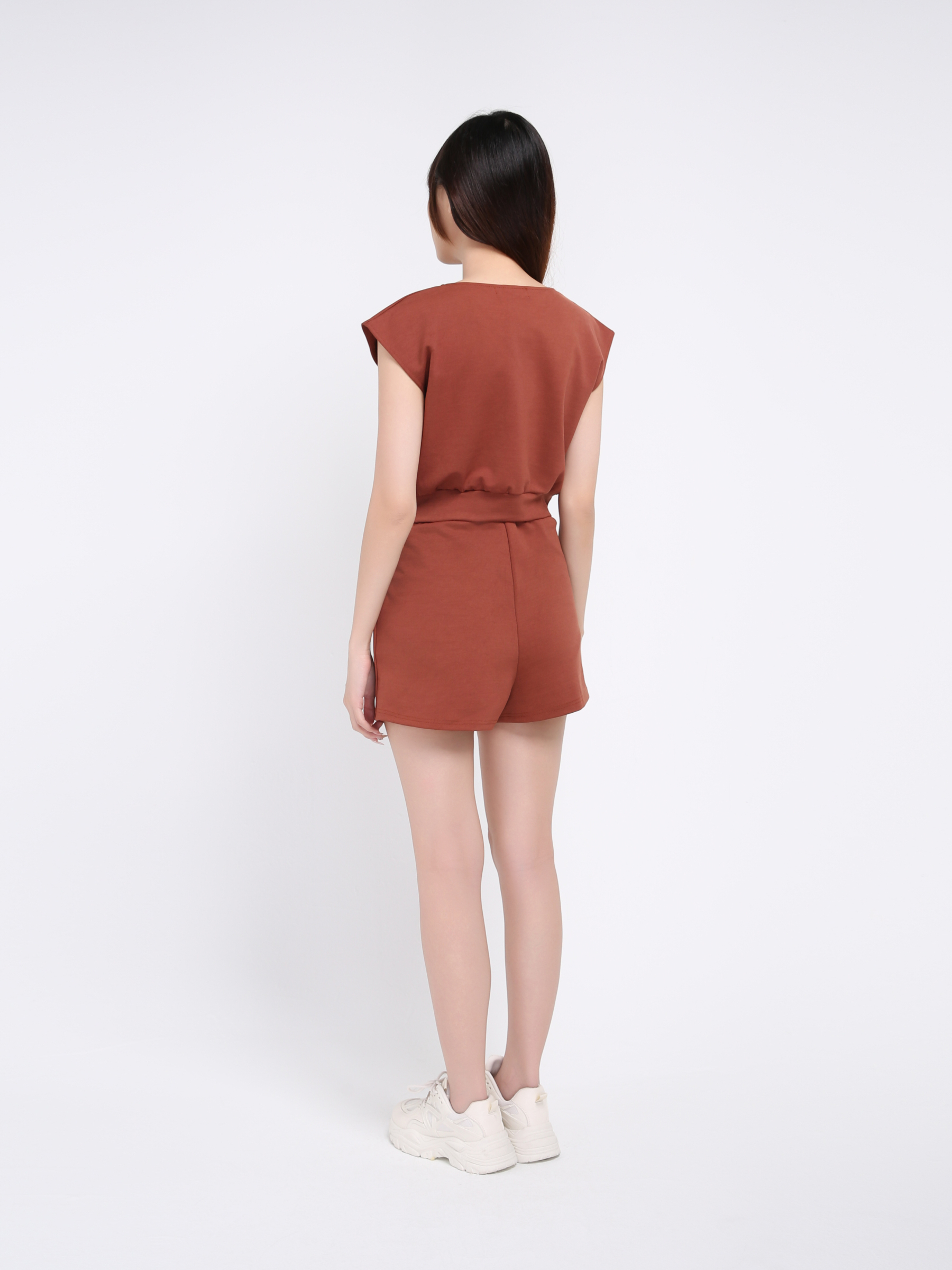 Sleeveless Basic Plain Set 17666