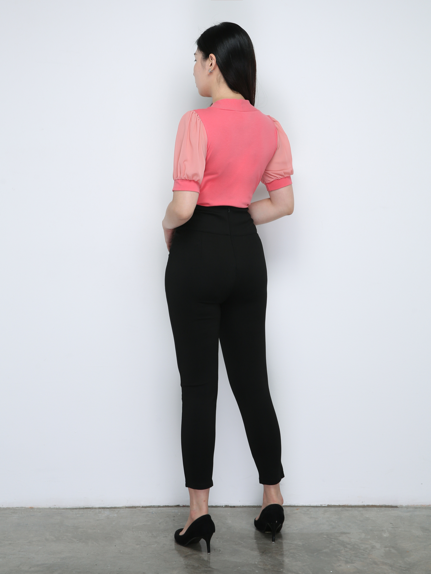 High Waist Pleated Long Pants 17672