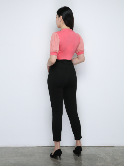 High Waist Pleated Long Pants 17672