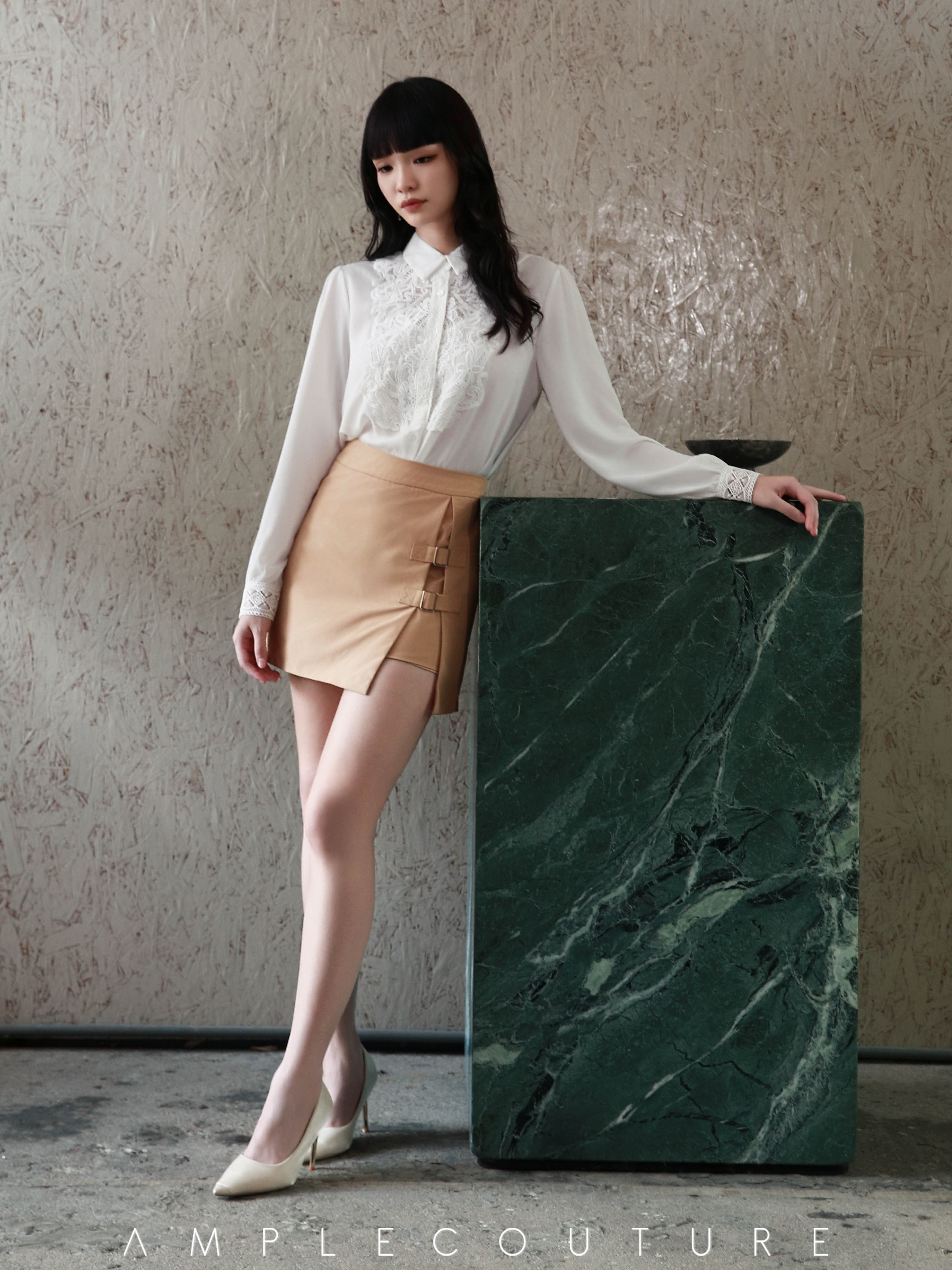 High Waist With Split Skirt Pants AC915