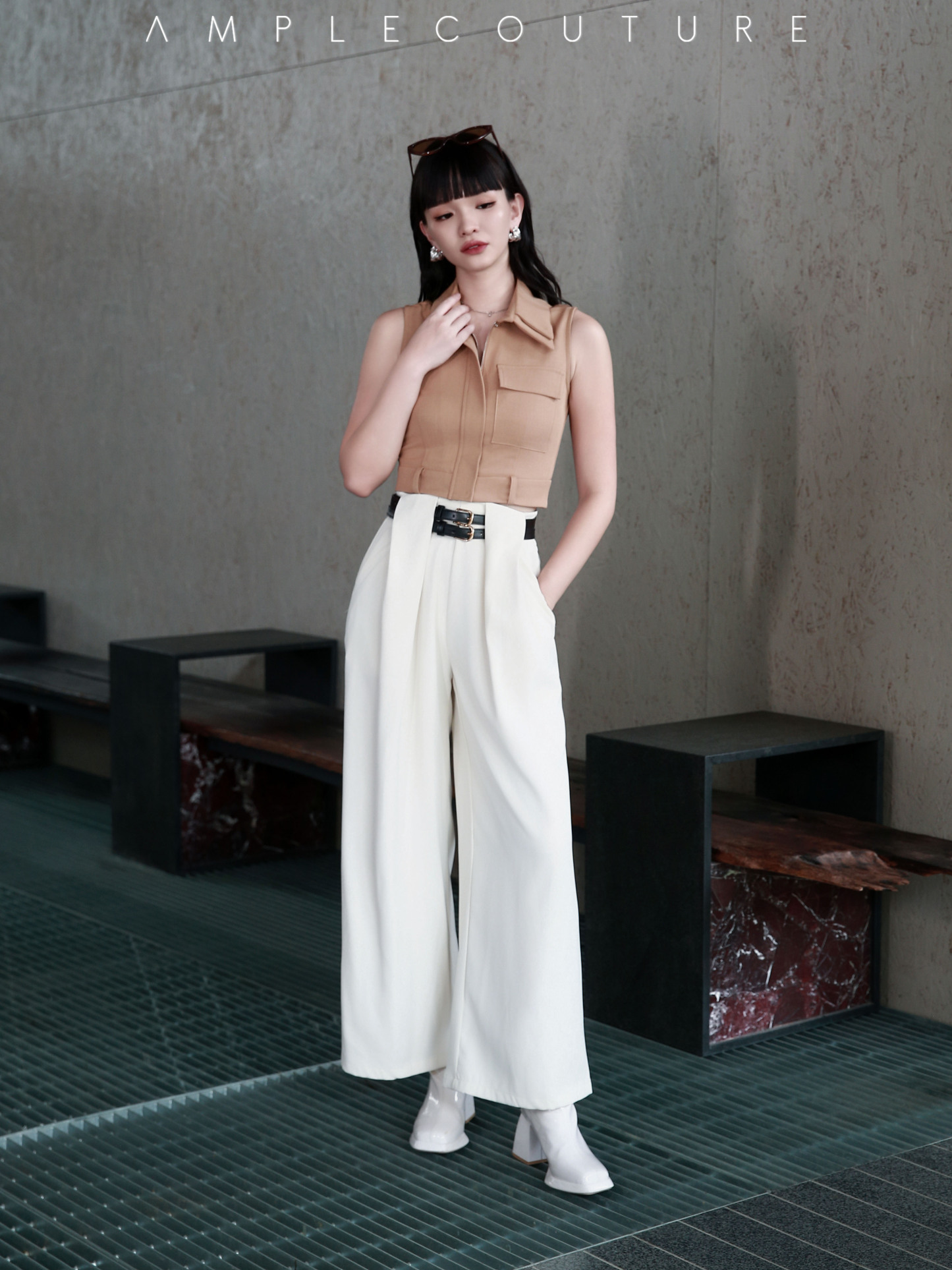 High Waist Wide Leg Long Pants AC916
