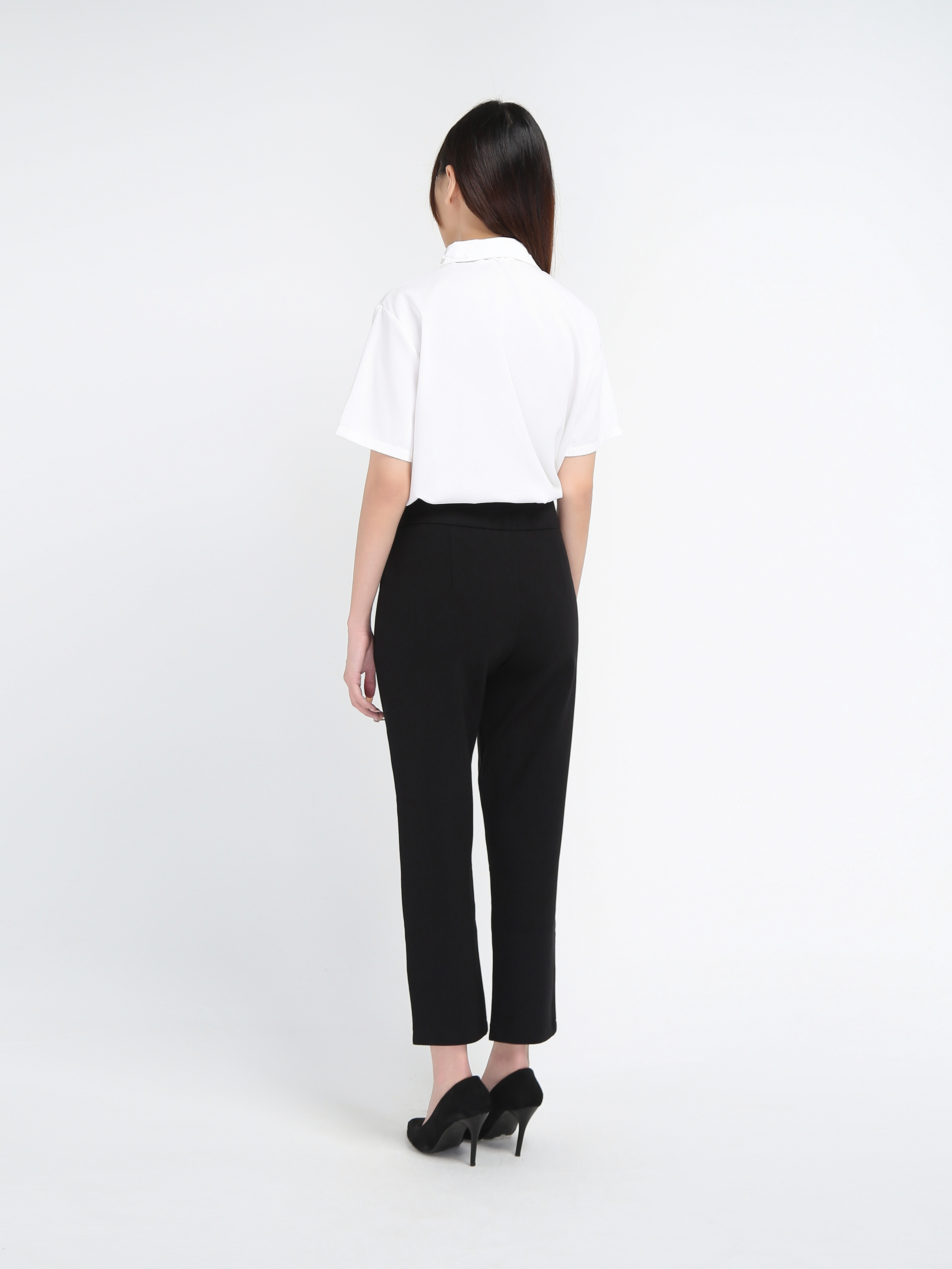 High Waist Side Pocket Long Pants 18814