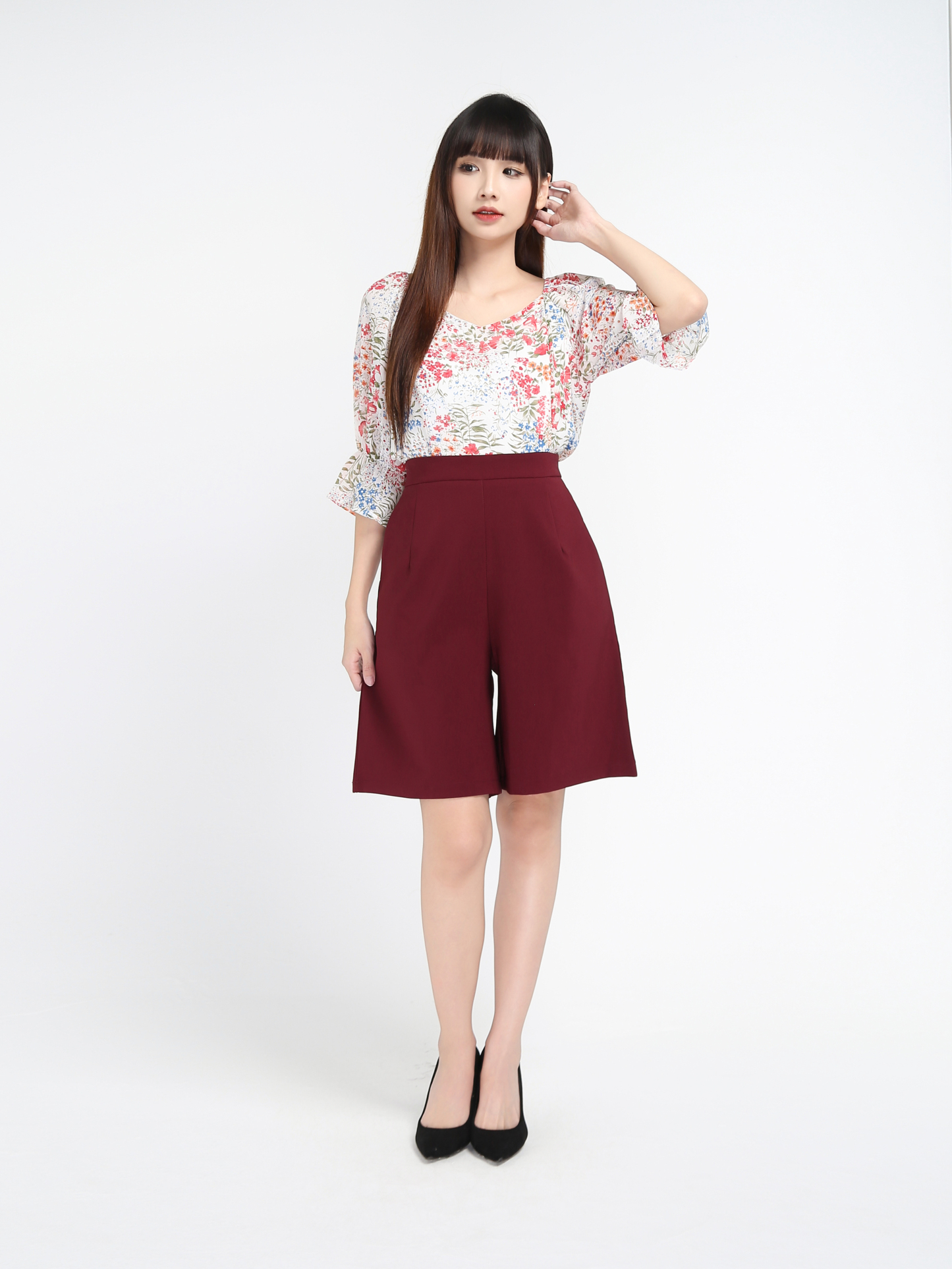 Puff Sleeve Floral Sets 18847