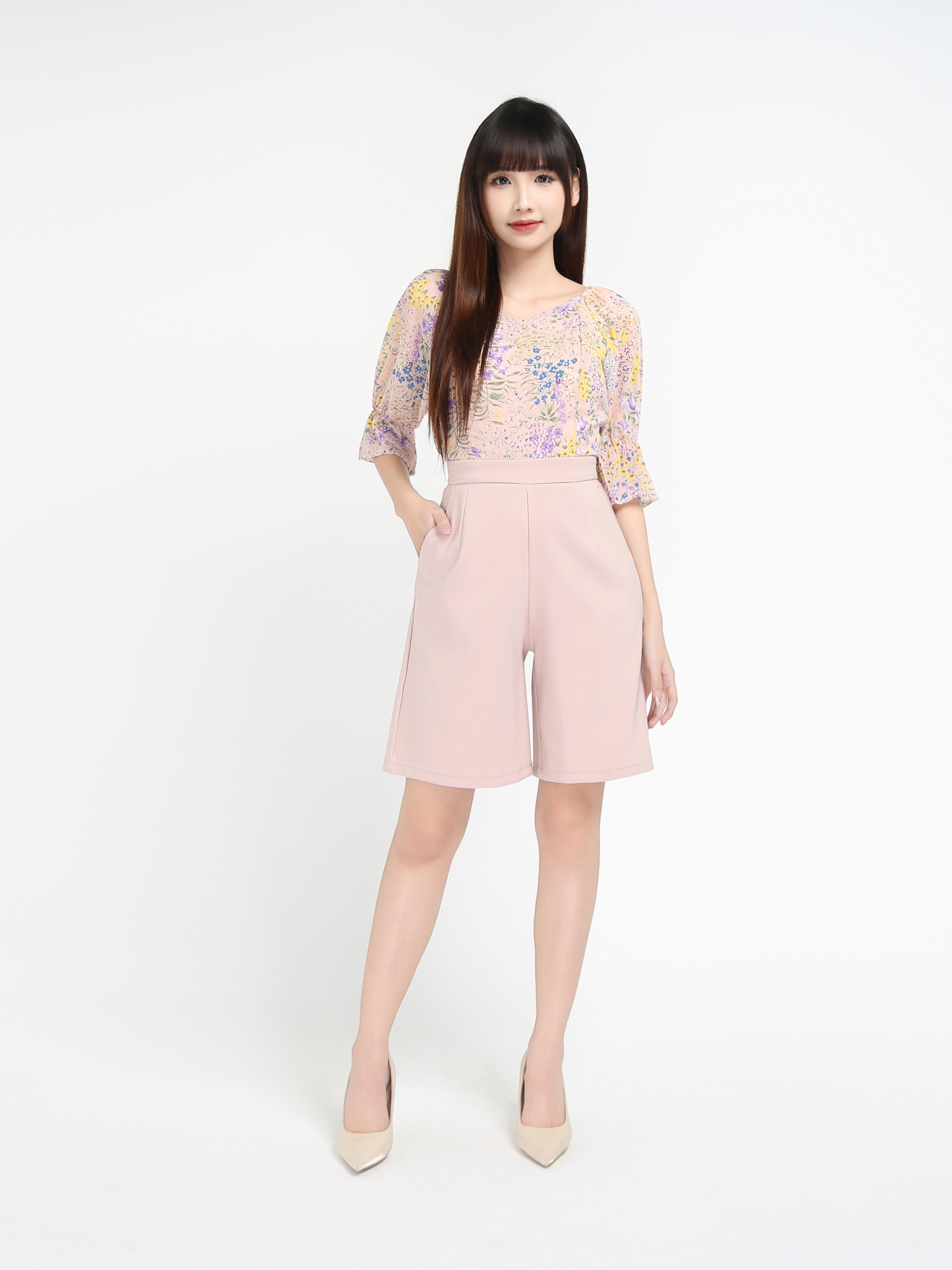 Puff Sleeve Floral Sets 18847