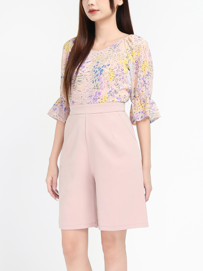 Puff Sleeve Floral Sets 18847