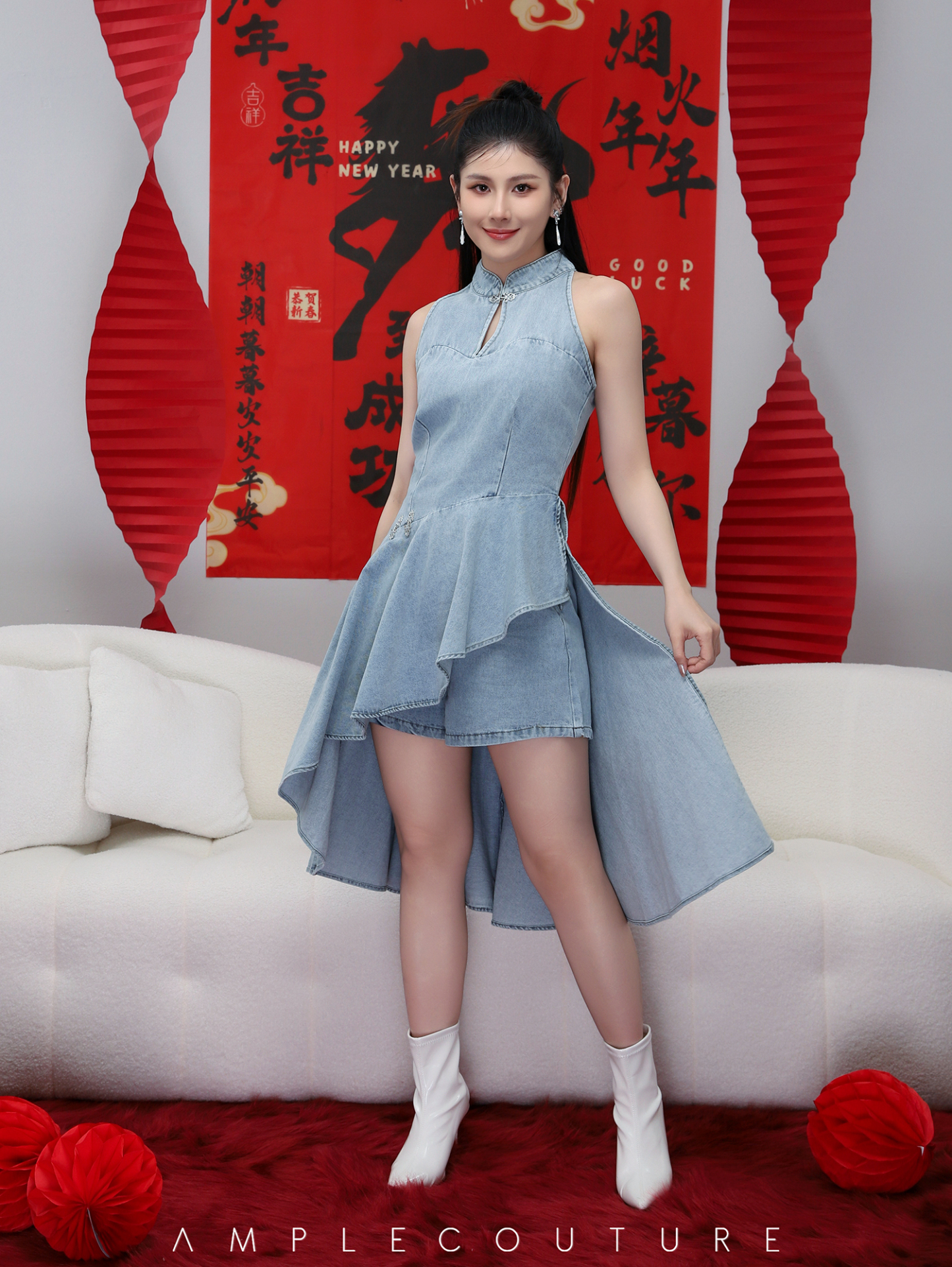 CNY Style Denim Set AC857