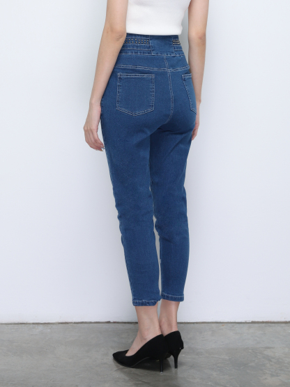 Denim High Waist Long Pants 19210