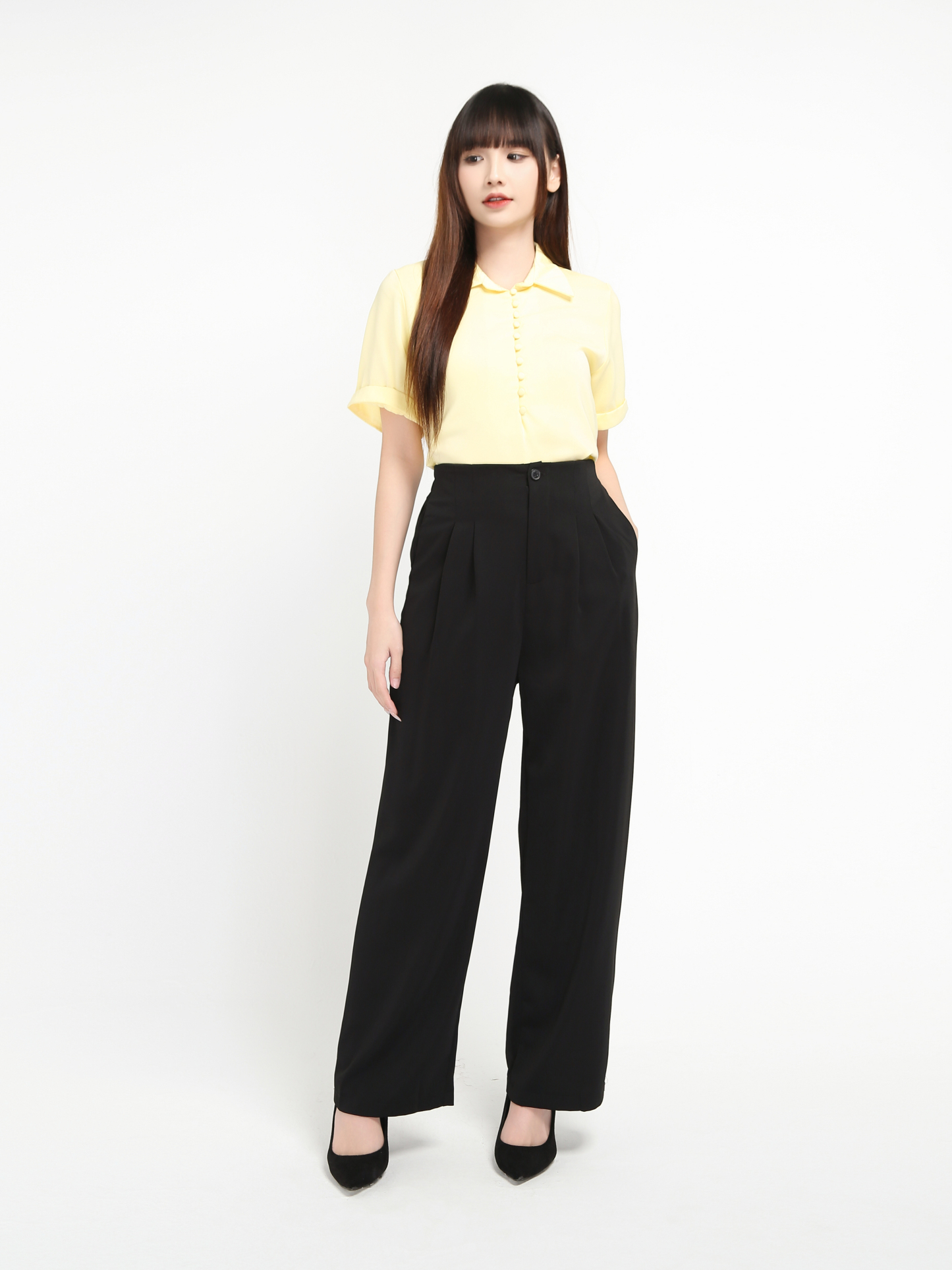 Formal Wide Leg Long Pants 19255