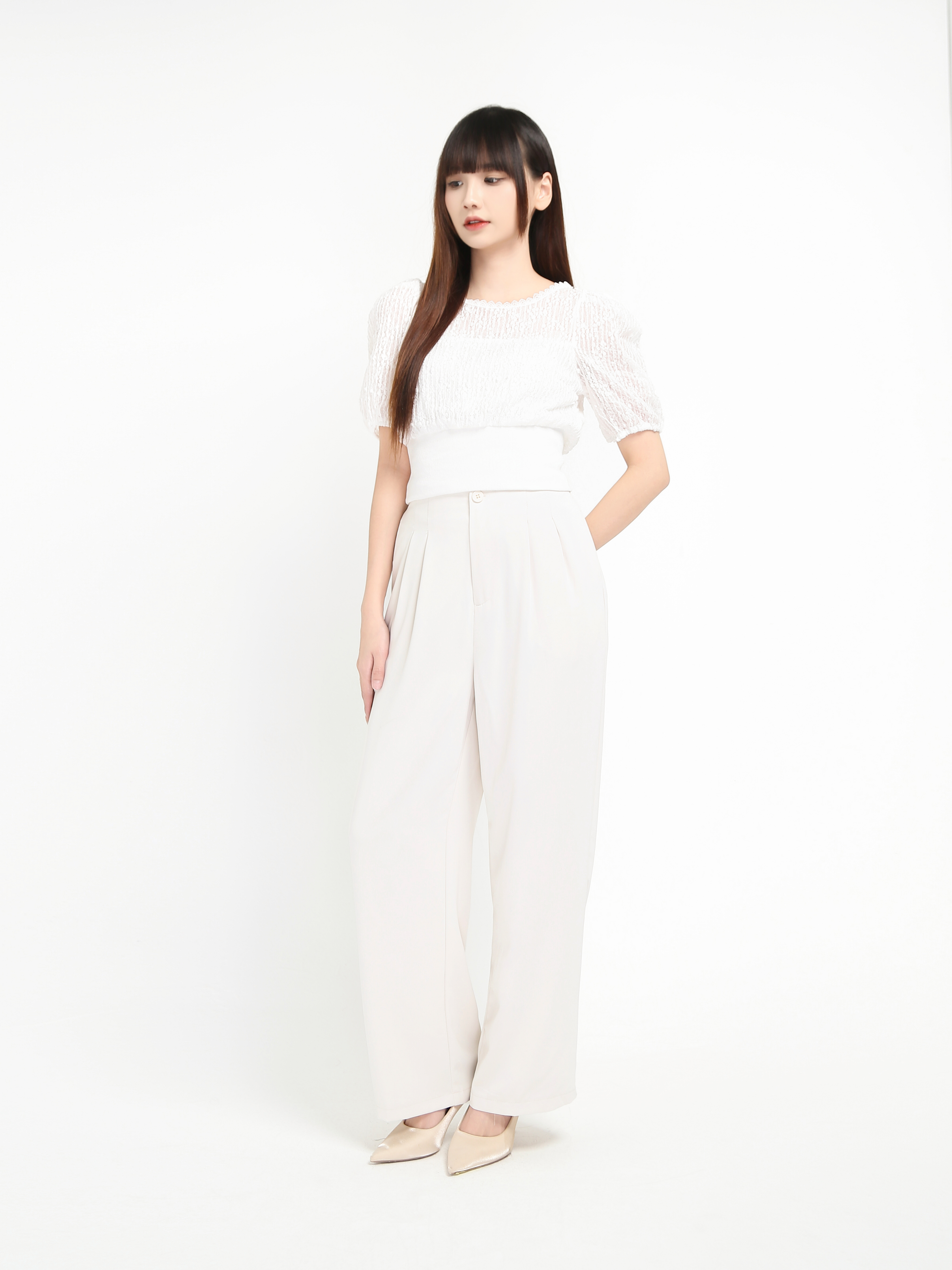 Formal Wide Leg Long Pants 19255