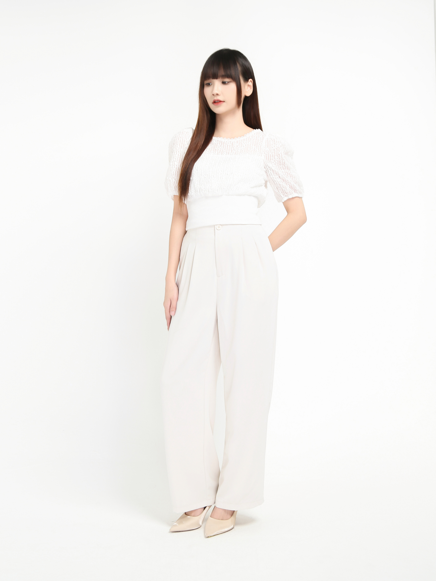 Formal Wide Leg Long Pants 19255
