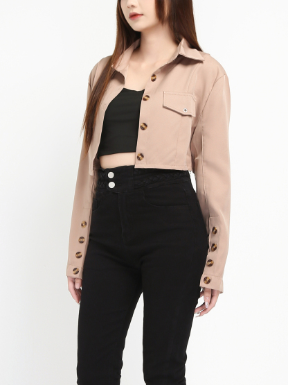 Denim Waist Rope Decoration Long Pants 19228