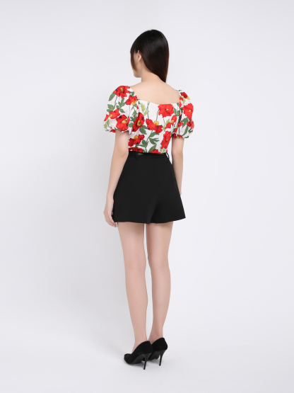 High Waist With Belt Short Pants 20948