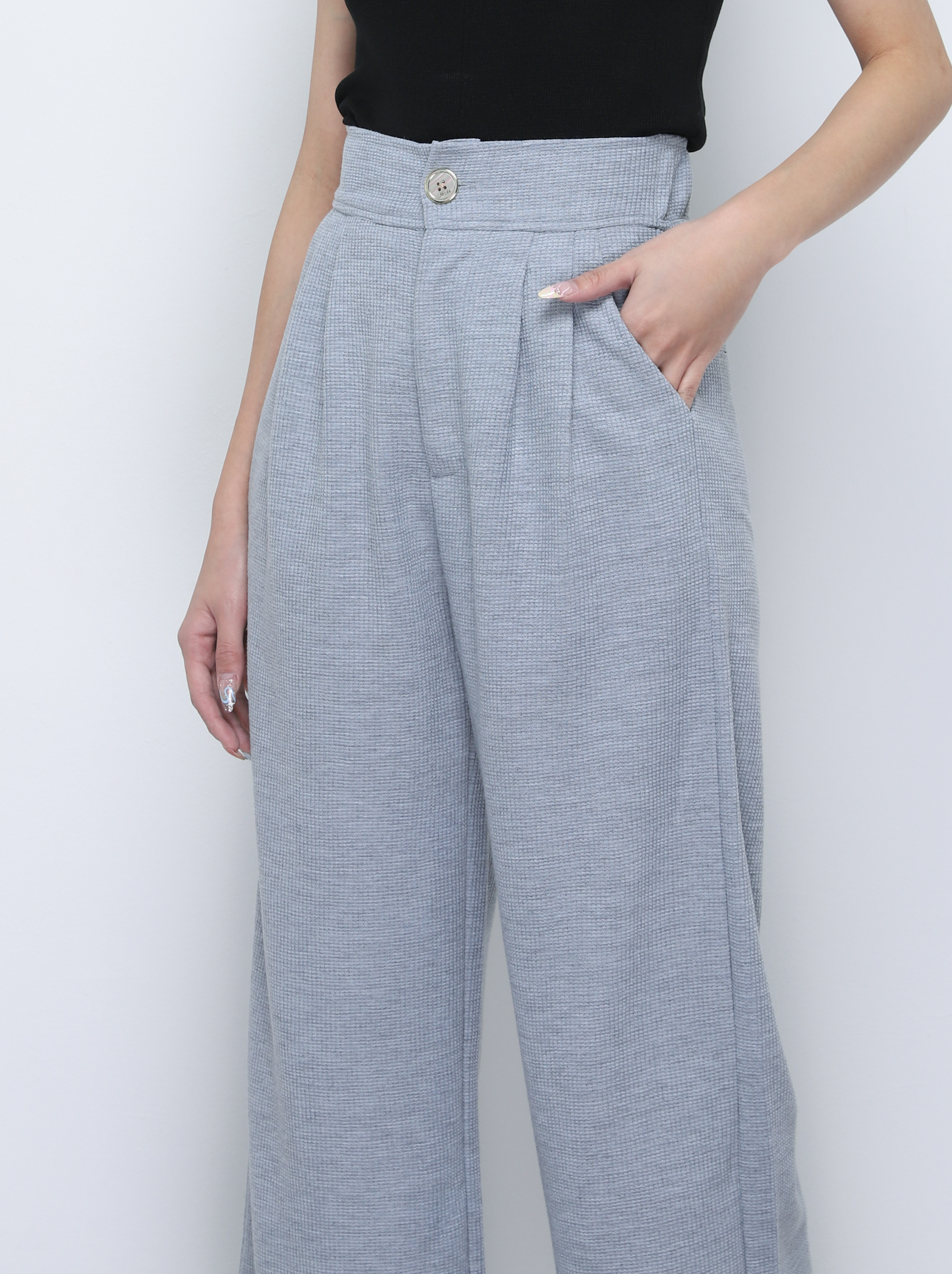 High Waist Wide Leg Long Pants 19512