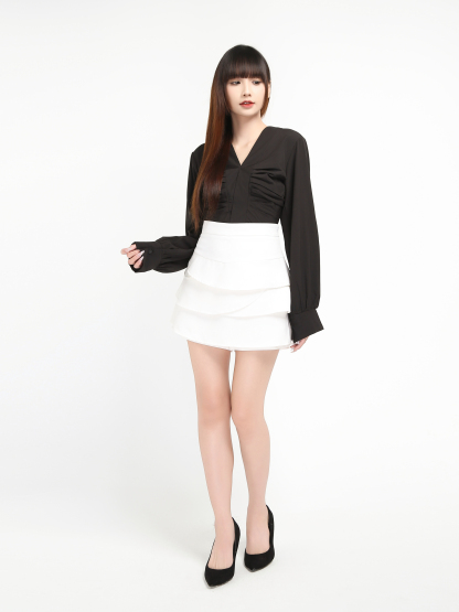 Layered Skirt Pants 19582