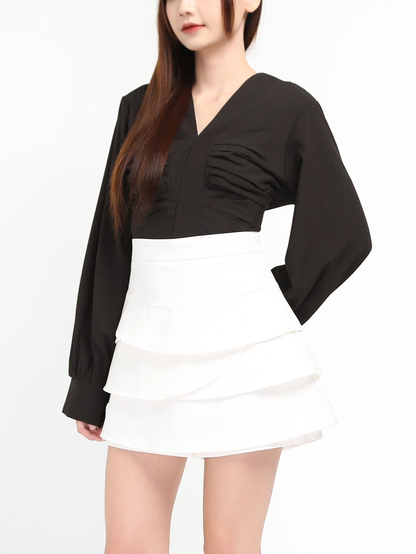 Layered Skirt Pants 19582