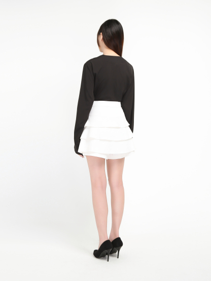 Layered Skirt Pants 19582