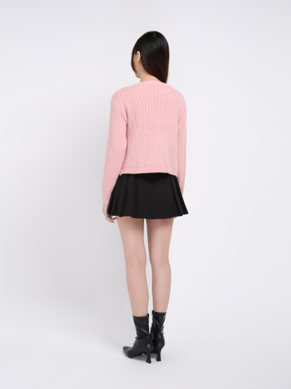 Knitted Eyelet Set 19859