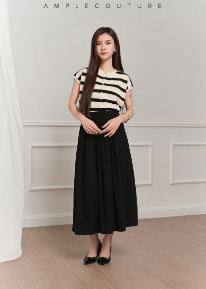 Stripe With Front Button Top DJ157