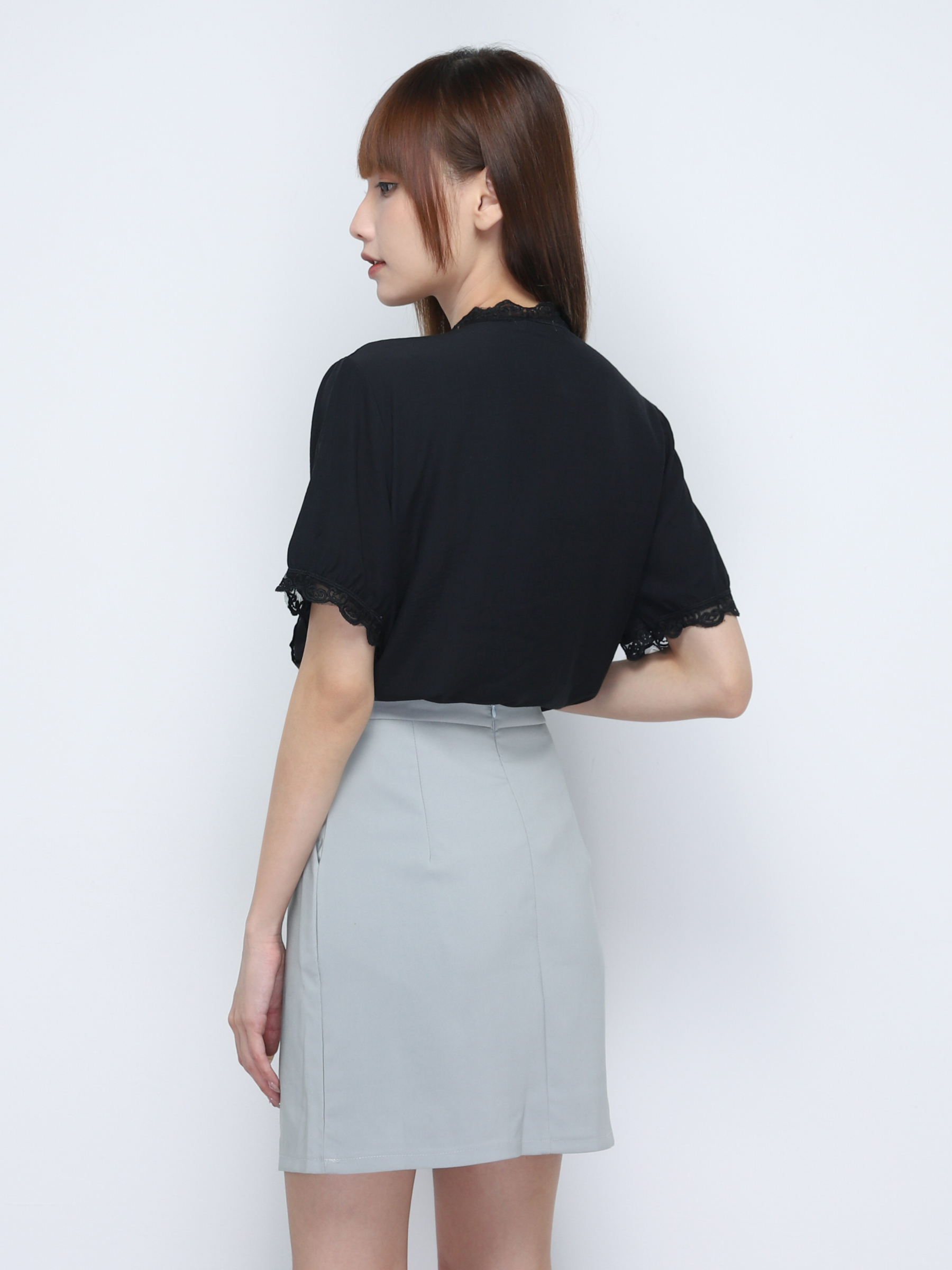 Lace Ruffles Stripe Top 20008