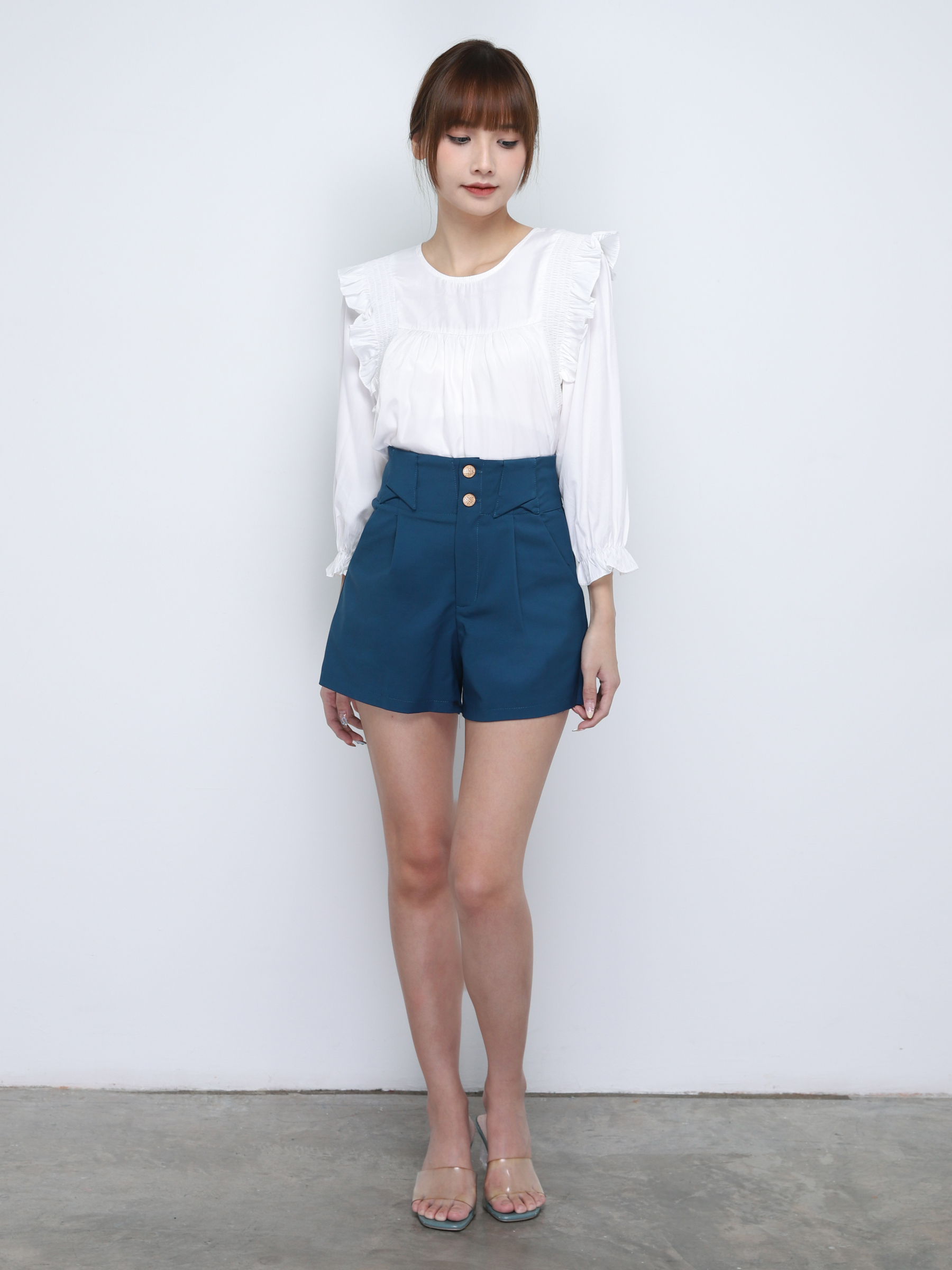 Long Sleeve Ruffles Top 20017