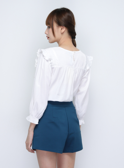 Long Sleeve Ruffles Top 20017