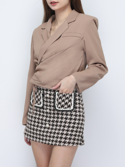 Collar Wrap With Side Tie Up Top 20060